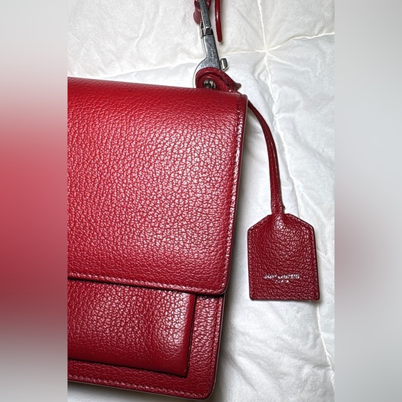 Yves Saint Laurent Burgundy Crossbody Bag - Picture 4 of 12